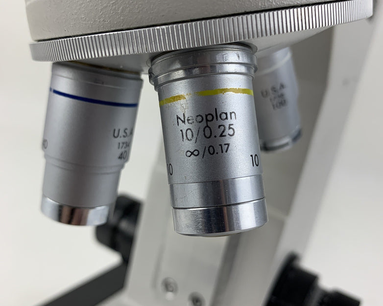 Reichert Microstar IV 410 Lab Microscope 10/.25 40/0.66 100/1.25 Oil No Bulb
