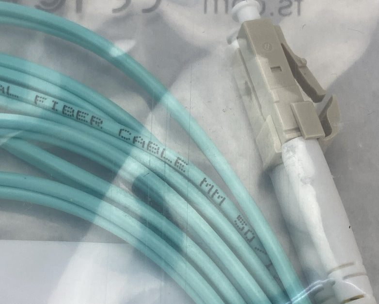 FS.Com Fibre Optic Patch Cable 10G 50/125 OM3 Multimode Color Aqua 3M - Lot Of 5