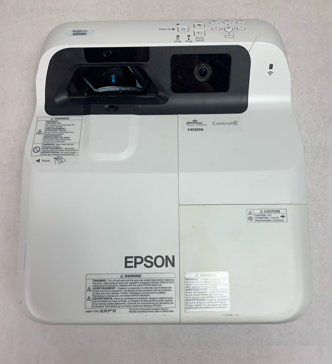 Epson PowerLite 695Wi H740A LCD Lamp Projector 846 Lamp Hours - No Remote5