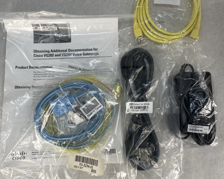 Cisco VG202 Analog Voice Gateway w/power supply & accessories