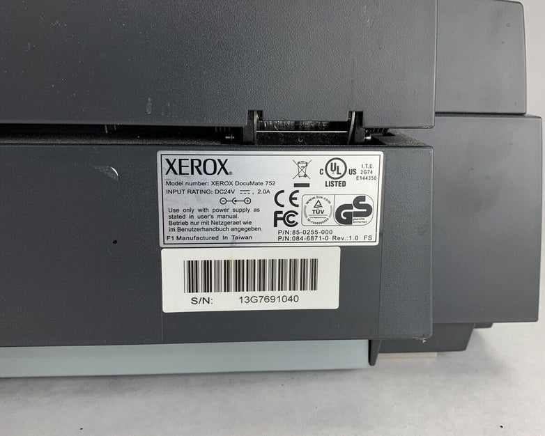 Xerox DocuMate 752 Professional Scanner Untested For Parts an Repair