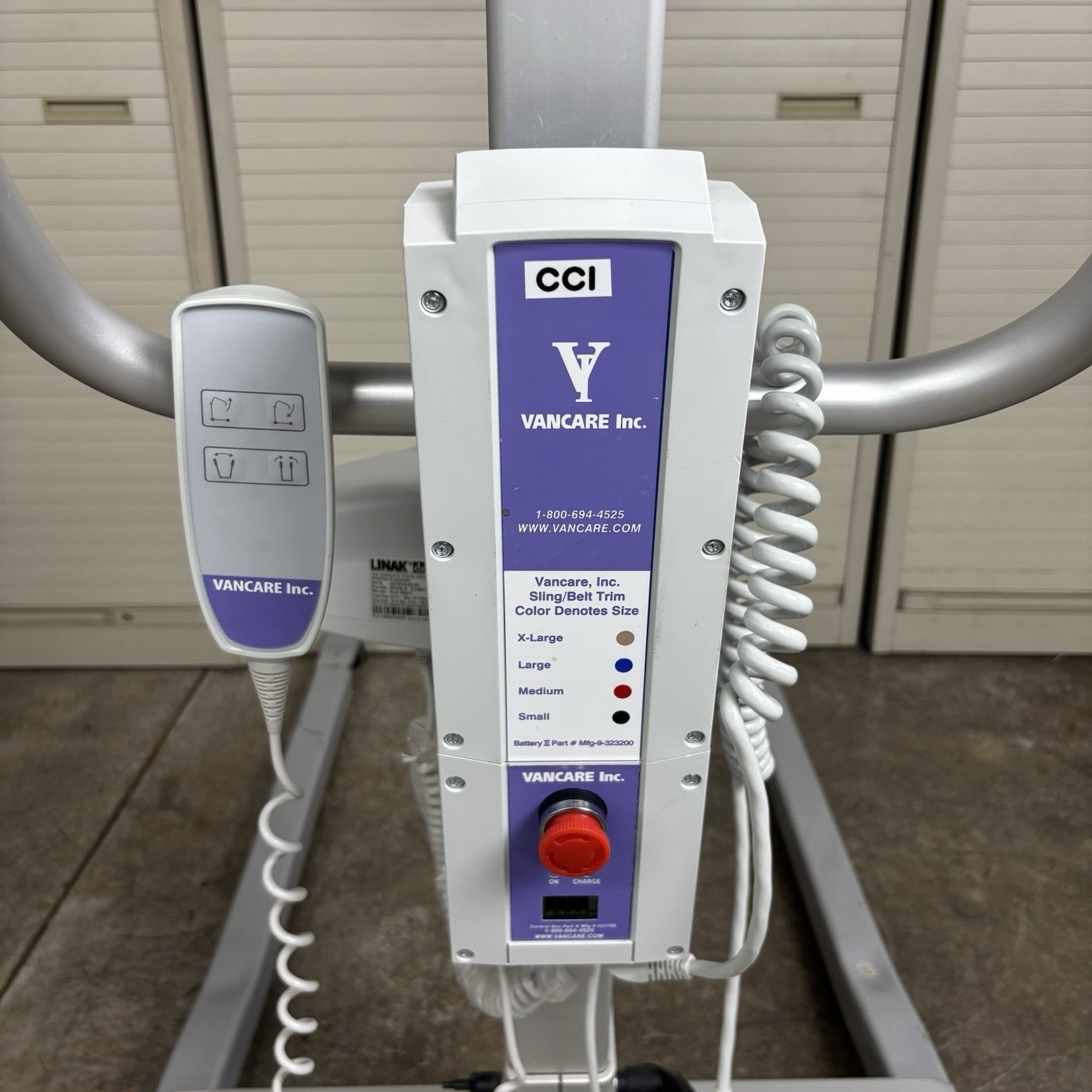 Vancare Inc Van-GO Lift Patient Positioner Powers On Bad Hydraulics w/ Battery