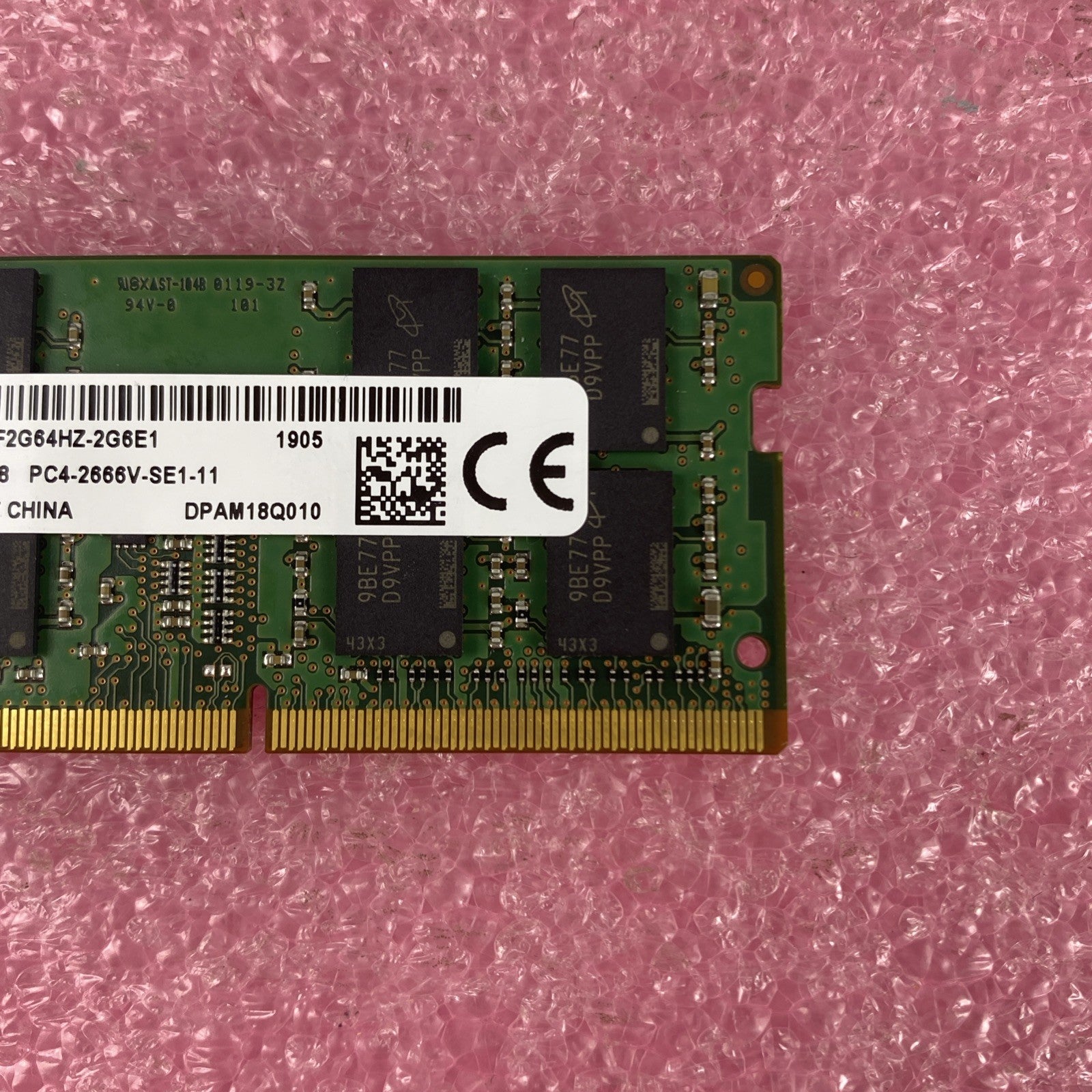 Micron MTA16ATF2G64HZ 16GB 2Rx8 PC4-2666V-SE1-11 Laptop Memory Ram2