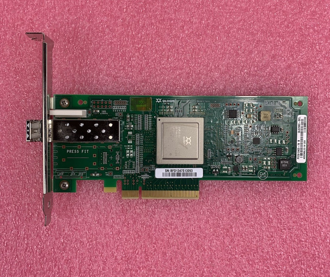 Qlogic 0R1N53 QLE2560-DEL Single Port PCI-E Host Bus Adapter (Lot of 2)