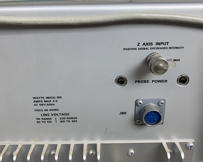 Tektronix 7904 Oscilloscope W/ 7A22 7A26 7B85 7B53A Module Cards and 204-2 Cart