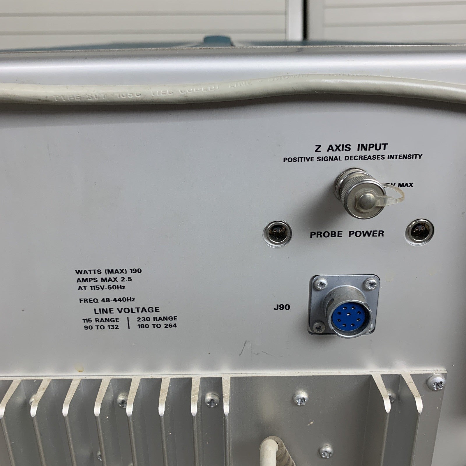 Tektronix 7904 Oscilloscope W/ 7A22 7A26 7B85 7B53A Module Cards and 204-2 Cart