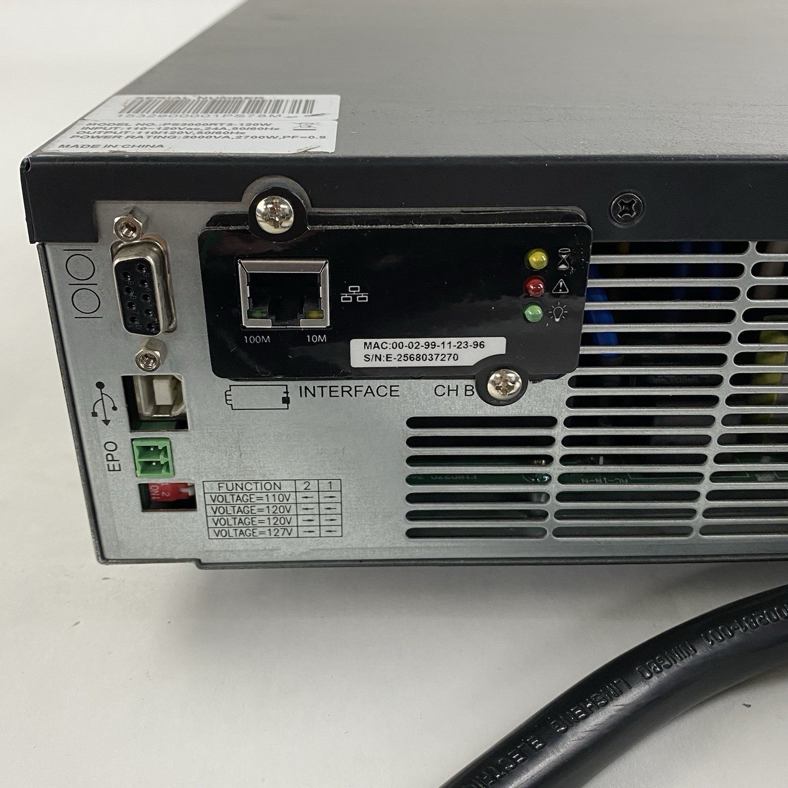 Emerson PS3000RT3-120W Libert PSI Power System 3000VA Rack Tower 120V12