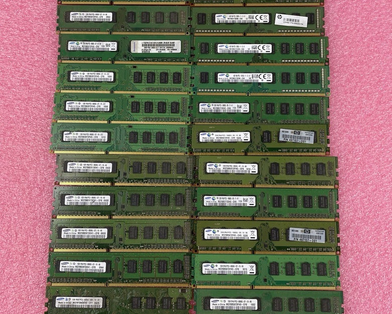 Samsung Assorted DDR2/DDR3 Desktop RAM Lot 22pc 44GB Total Untested