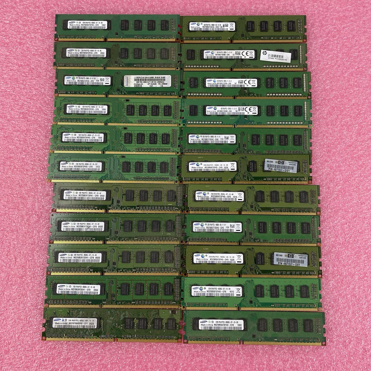Samsung Assorted DDR2/DDR3 Desktop RAM Lot 22pc 44GB Total Untested1