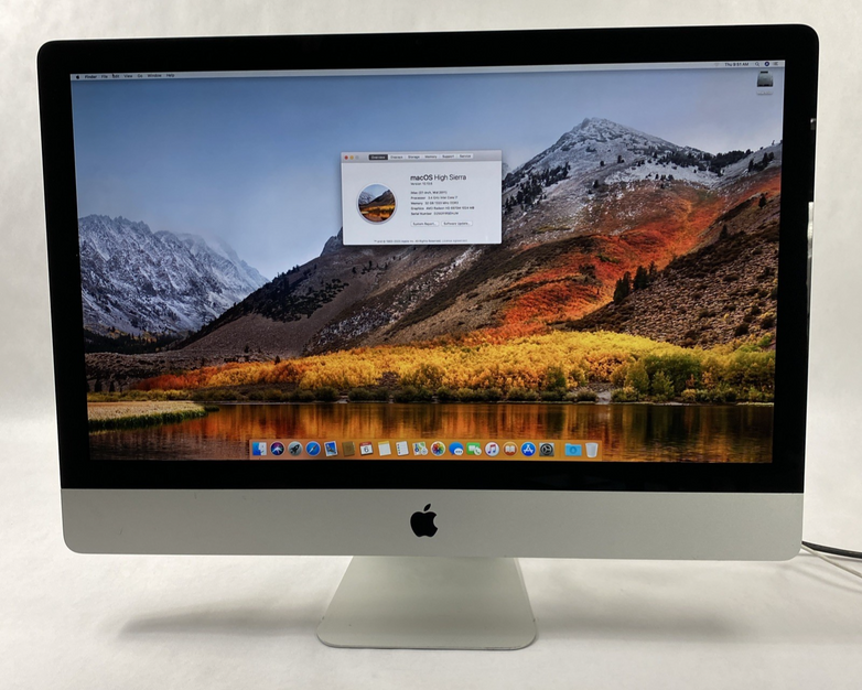 Apple A1312 iMac 27" 2011 3.4GHz Core i7 32GB RAM 480GB SSD macOS 10.13.6