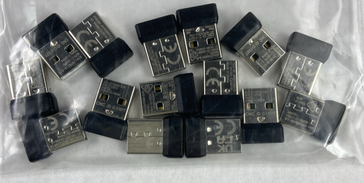 Lot of 15 Logitech K270 Wireless Keyboards  - Dongles Included -  Needs Pairing