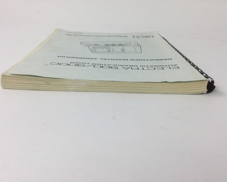 Medical Laboratory Operators Manual Addendum for Electra 900 and 900C
