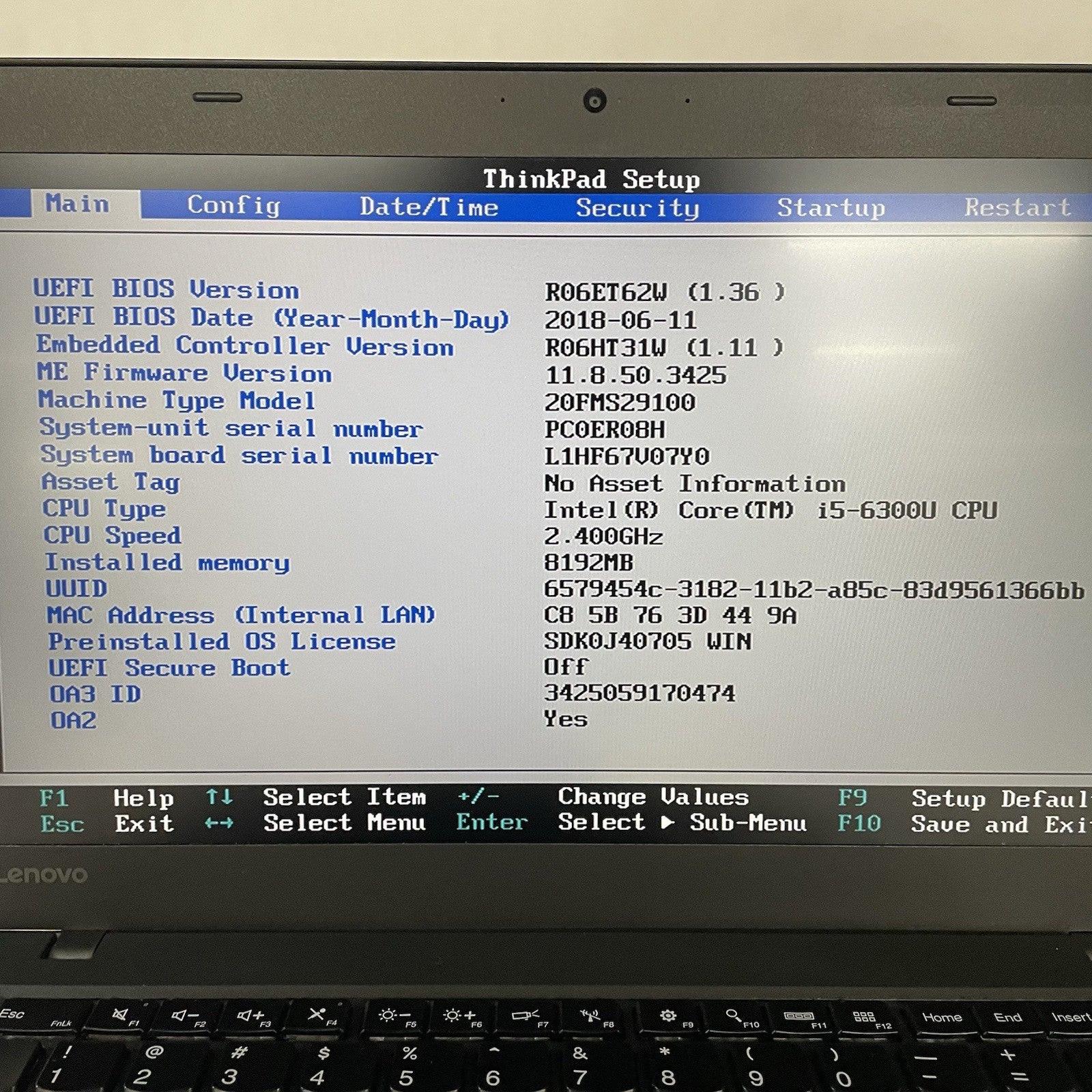 Lenovo ThinkPad T460 14" i5-6300U 2.40 GHz 8 GB RAM No HDD/OS - Bad Bottom2