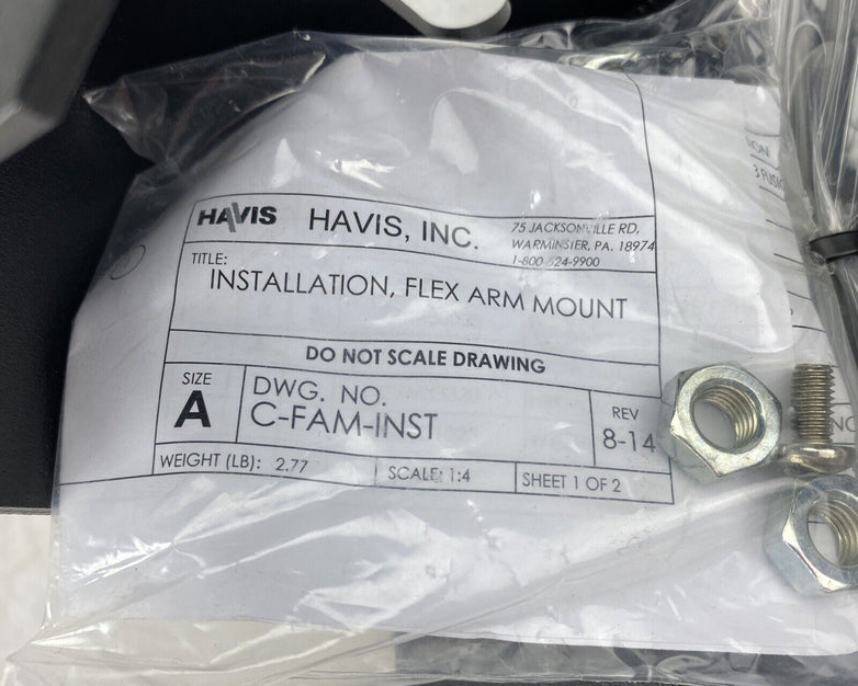 Havis C-FAM-105 Installation Flex Arm Mount DEVMT UNVMT FLEX INSE 13-16