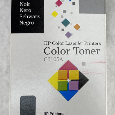 HP C3105A Black Toner Cartridge Color LaserJet 5 Sealed (Lot of 2)