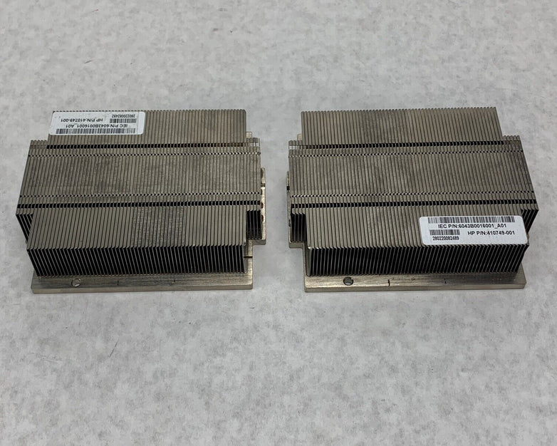 HP 412210-001 HP Server Heatsink for Proliant DL360 DL165 G5 Lot of (2)