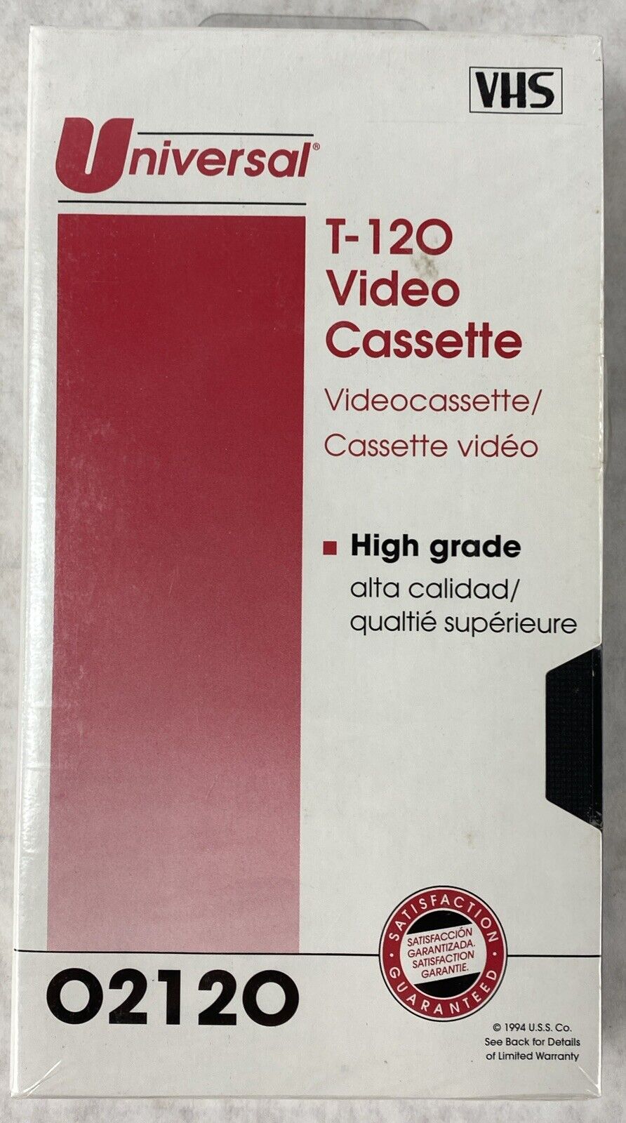 Universal T-120 Blank VHS High Grade 2hr SP 4 hr LP 6hr SLP Video Cassette Tape
