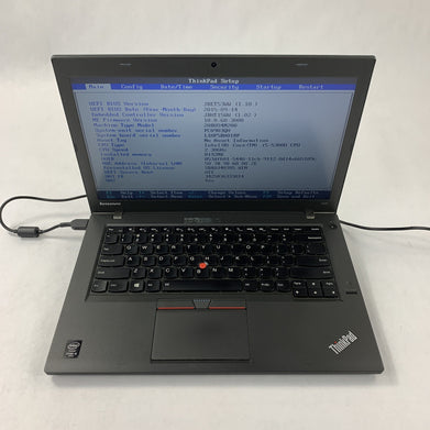 Lenovo ThinkPad T450 14" Intel i5-5300U 2.3 GHz 8 GB Ram No OS No HDD NO AC