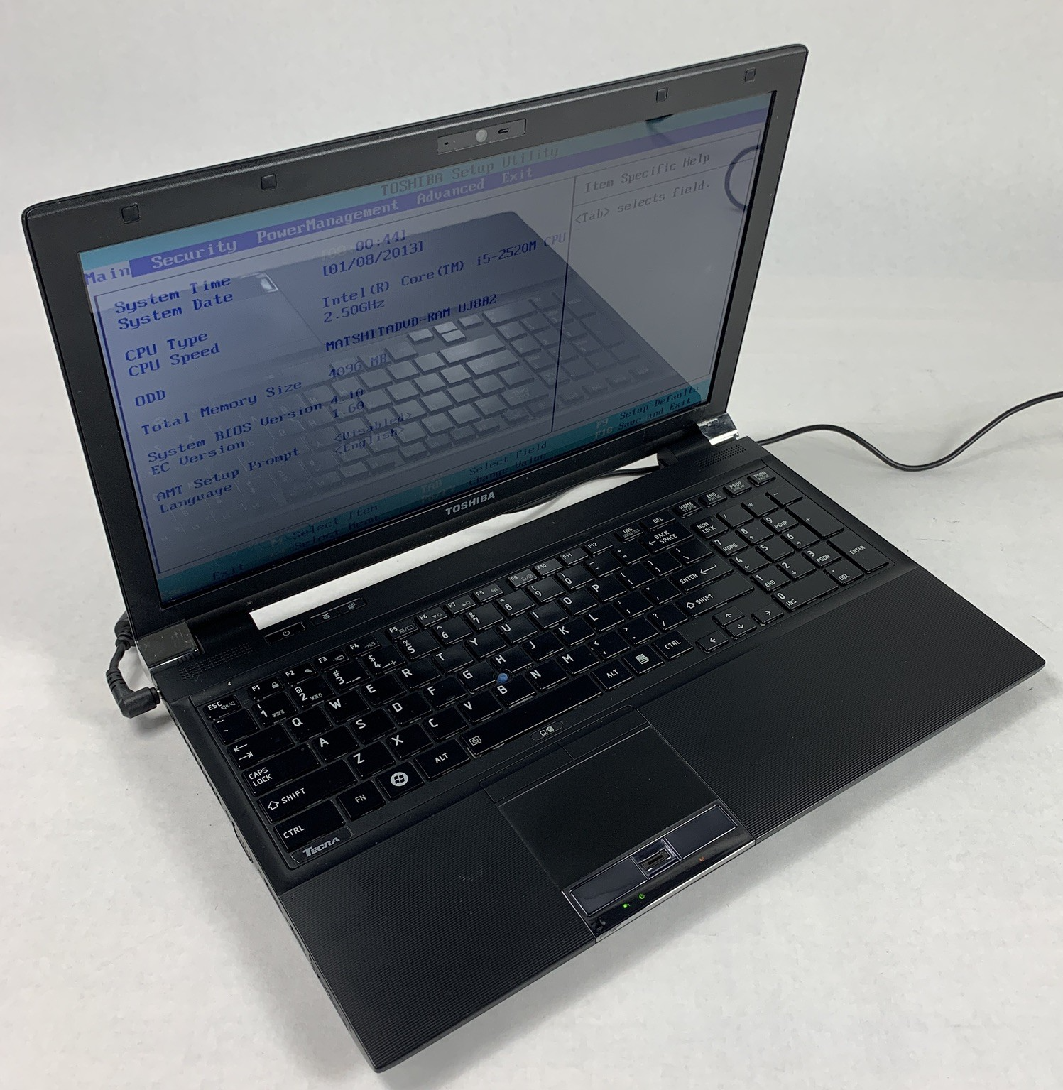 Toshiba Tecra R850-S8522 15.6" i5-2520M 2.5GHz 4GB Ram No OS No HDD No AC No Bat