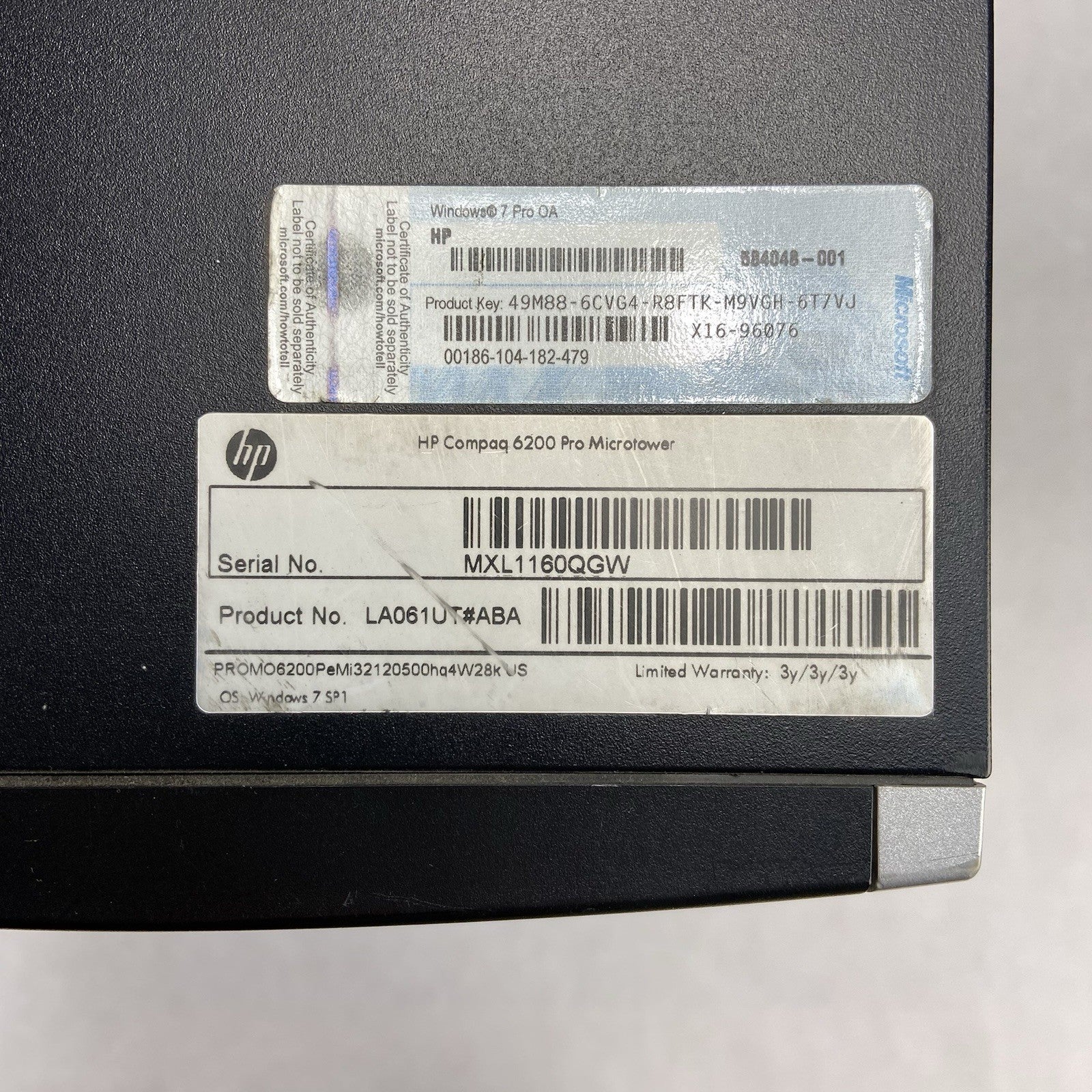HP Compaq 6200 Pro MT Intel Core i3-2120 3.3GHz 4GB RAM No HDD No OS3