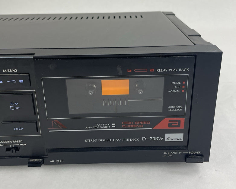 Sansui D-70BW Stereo Cassette Deck with Dolby B/C Noise Reduction