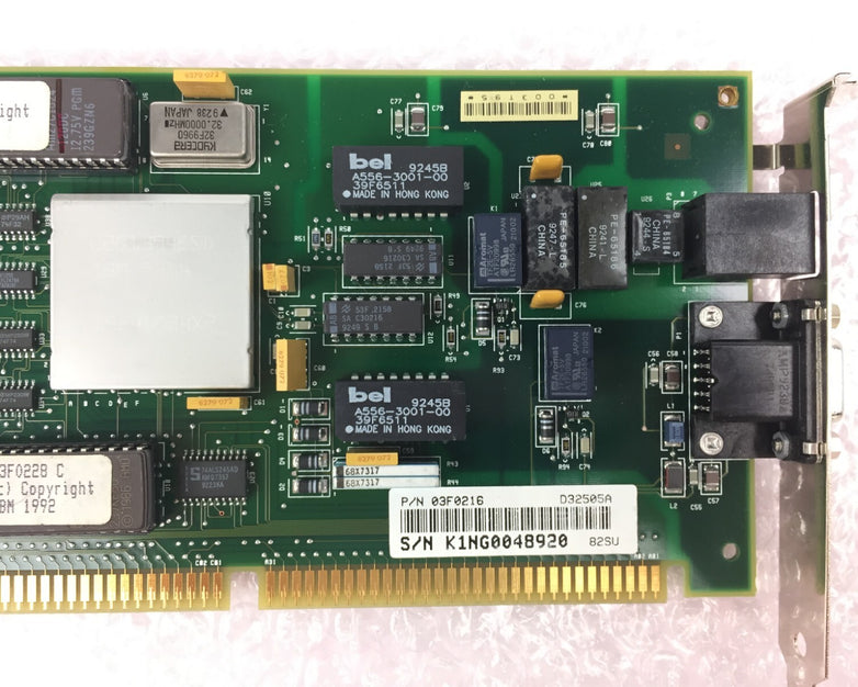 IBM 03F0216 ISA 16 BIT 16/4  Token Ring Adapter - Tested
