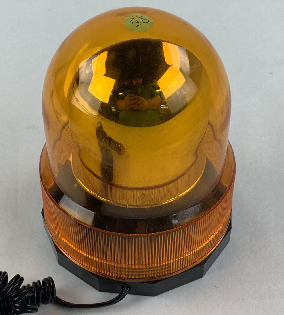 Grip 37280 Amber Economy Revolving Light Coiled Cord Plug Tested