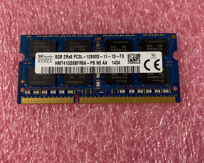 SK 8GB DDR3L PC3L-12800S Laptop Memory Ram Hynix HMT41GS6BFR8A-PB - Lot of 2