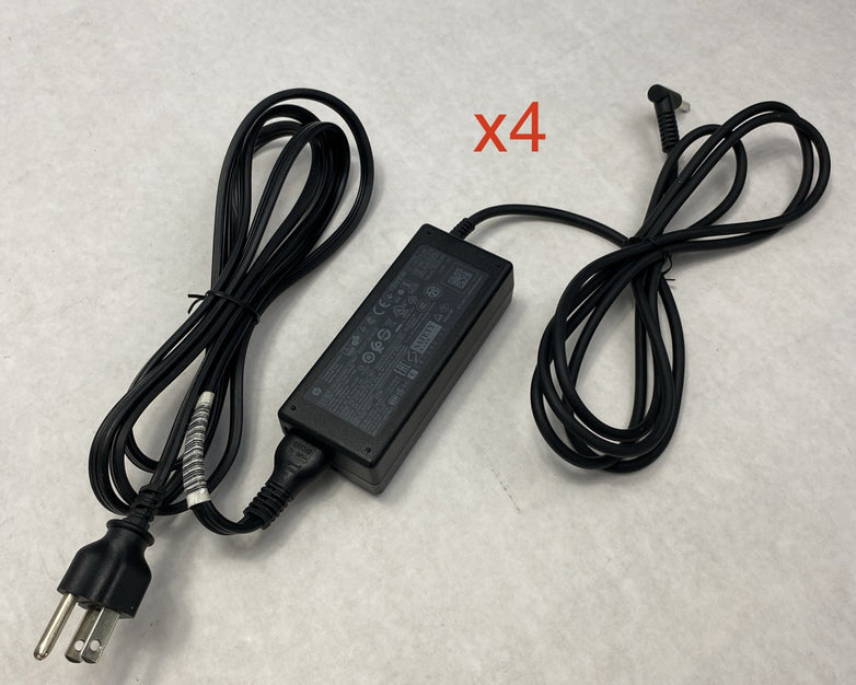 HP PPP009D 65W 19.5V 3.33A 4.5mm Laptop AC Adapter w/ Power Cord - Lot of 4