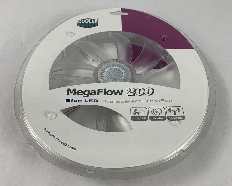 Cooler Master MegaFlow 200 Blue LED Transparent Silent Fan
