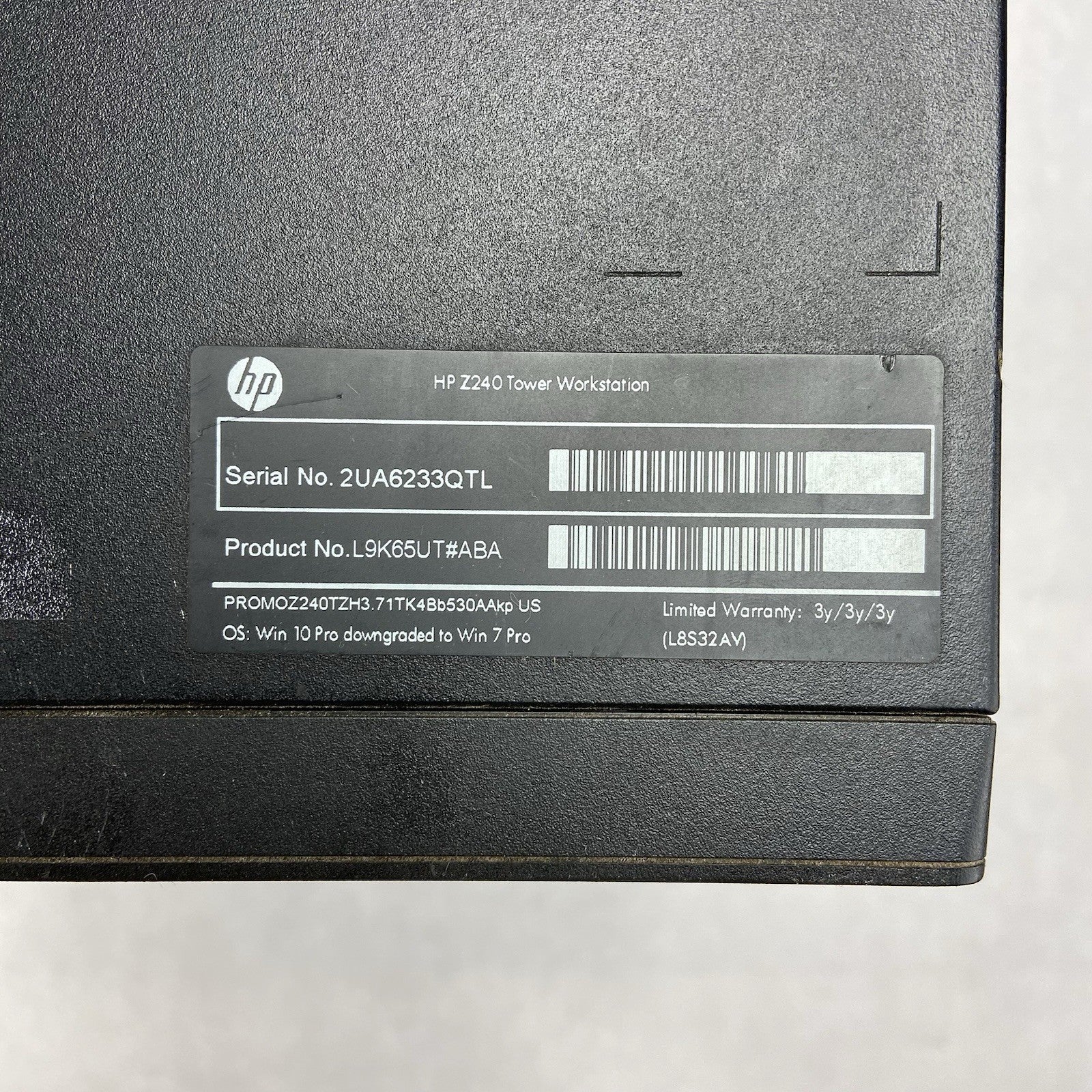 HP Z240 WorkStation MT Intel Core i3-6100 3.7GHz 8GB RAM No HDD No OS3