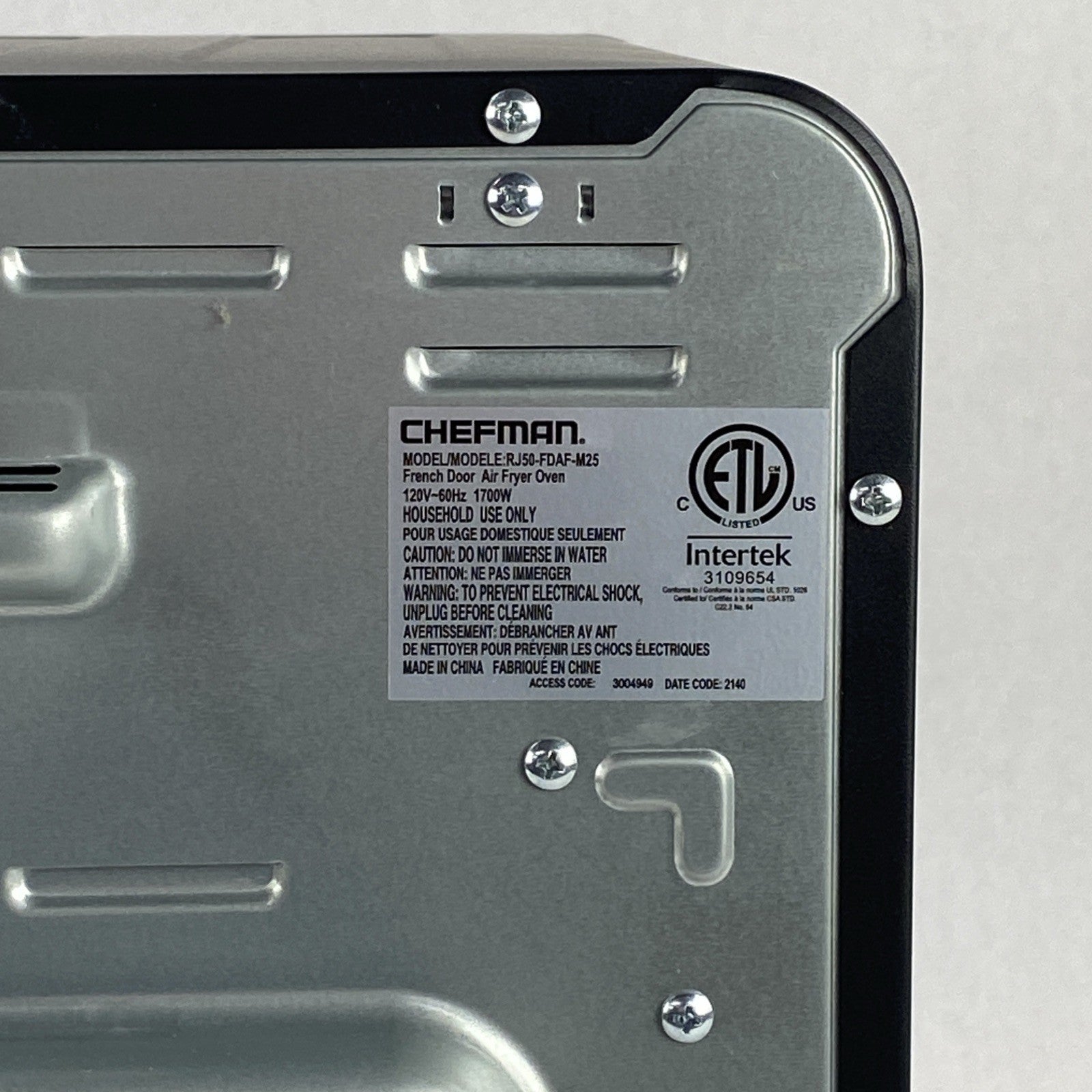 Chefman RJ50-FDAF-M25 French Door Air Fryer Oven
