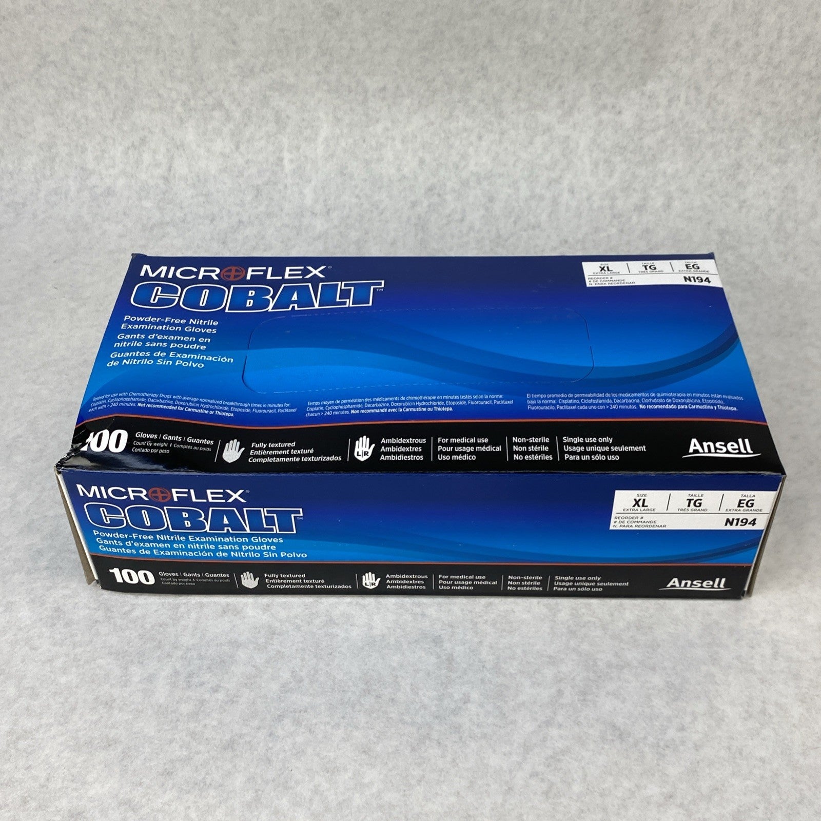 Ansell Cobalt N194 Powder Free Nitrile Examination Gloves Extra Large 1000 Count7