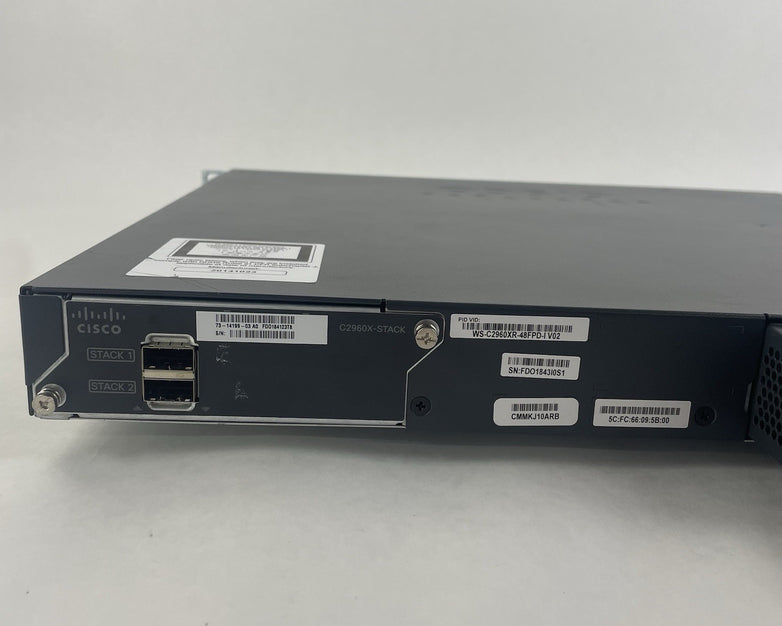 Cisco WS-C2960XR-48TS-I  V02 2X PSU 48-Port Switch - Tested
