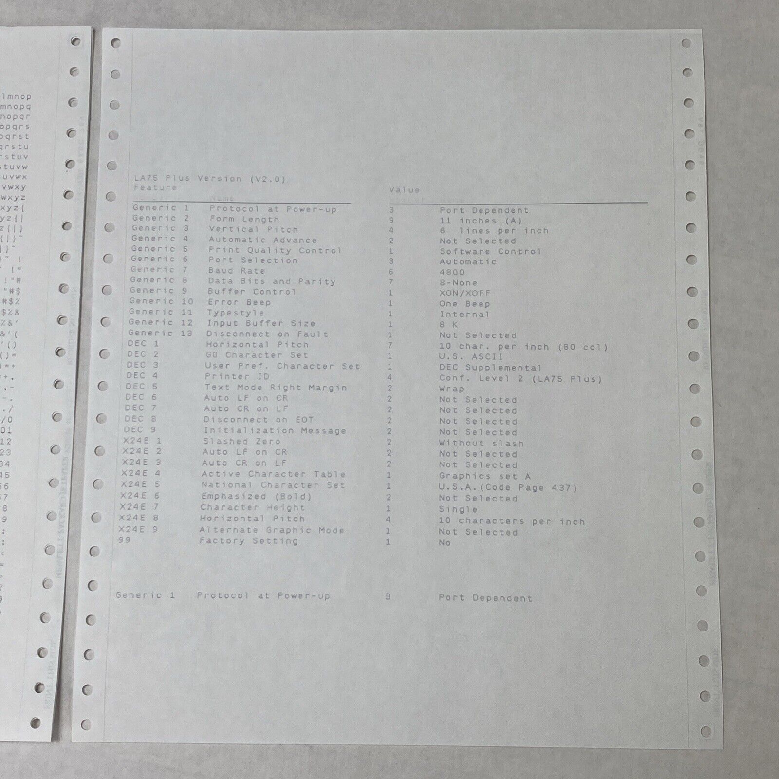 DEC Digital LA75S-A2 Companion Printer