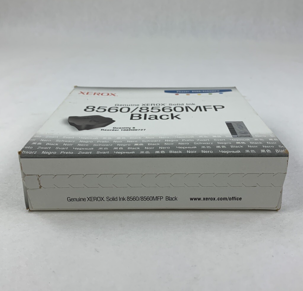 Xerox 108R00727 Solid Ink 8560/8560MFP Black Ink Cartridges New Sealed OEM Box