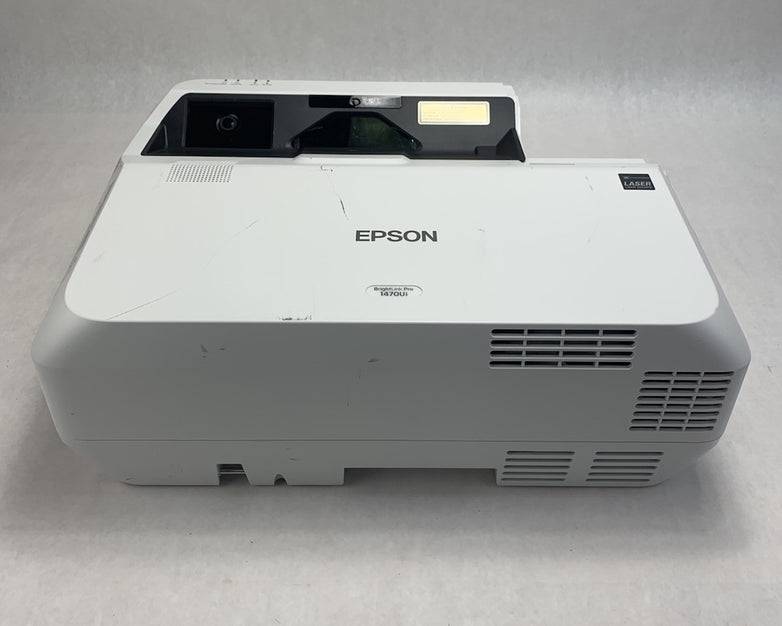 Epson BrightLink Pro 1470Ui H876A LCD Laser Projector No Remote - Yellow Display