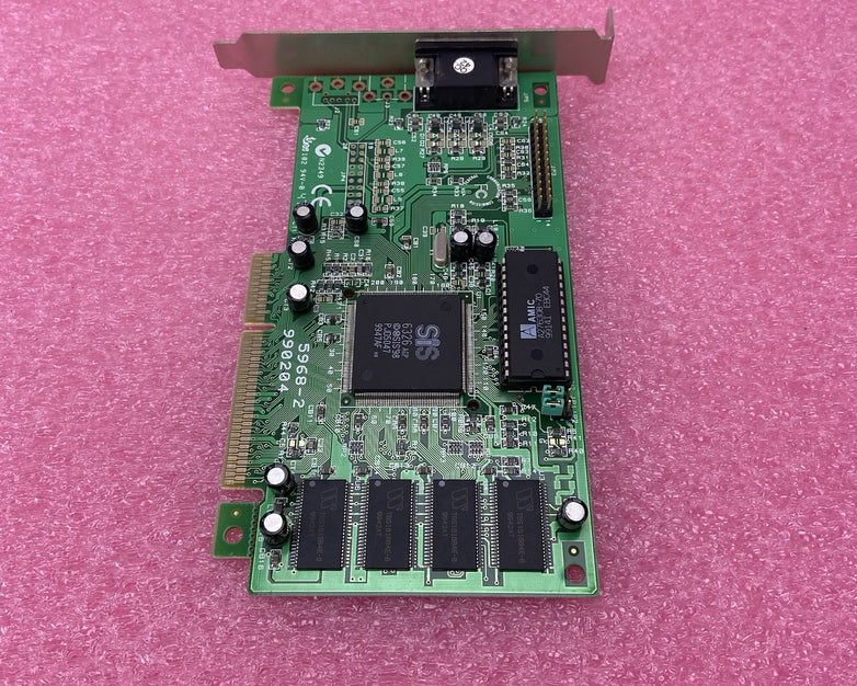 Vintage SIS 6326 AGP 4MB Pine 5968-2 Graphics Card Tested