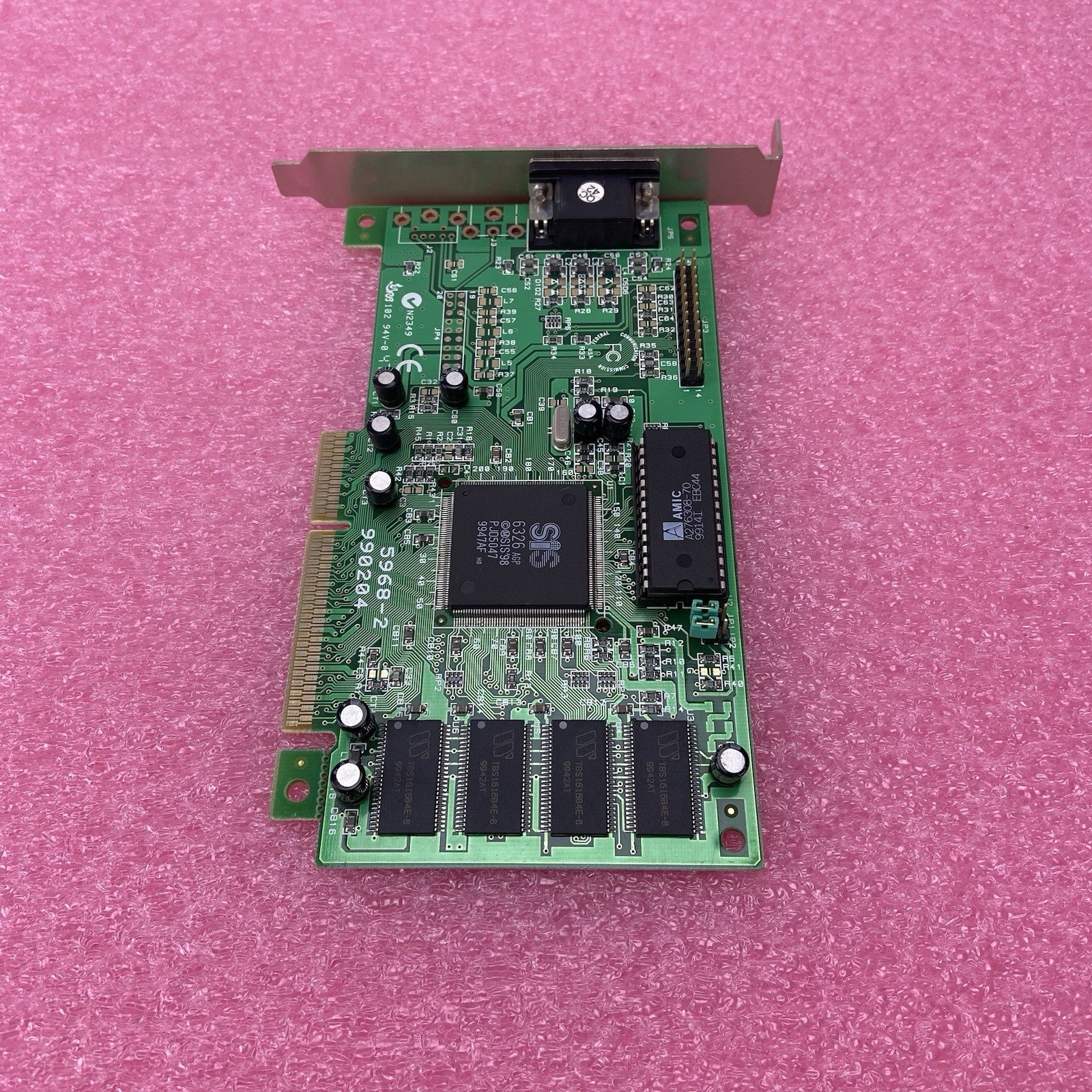 Vintage SIS 6326 AGP 4MB Pine 5968-2 Graphics Card Tested1
