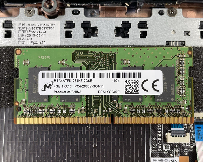HP mt44 14" Ryzen 3 Pro 2300U 2.00 GHz 4 GB RAM No SSD/OS/AC/Batt