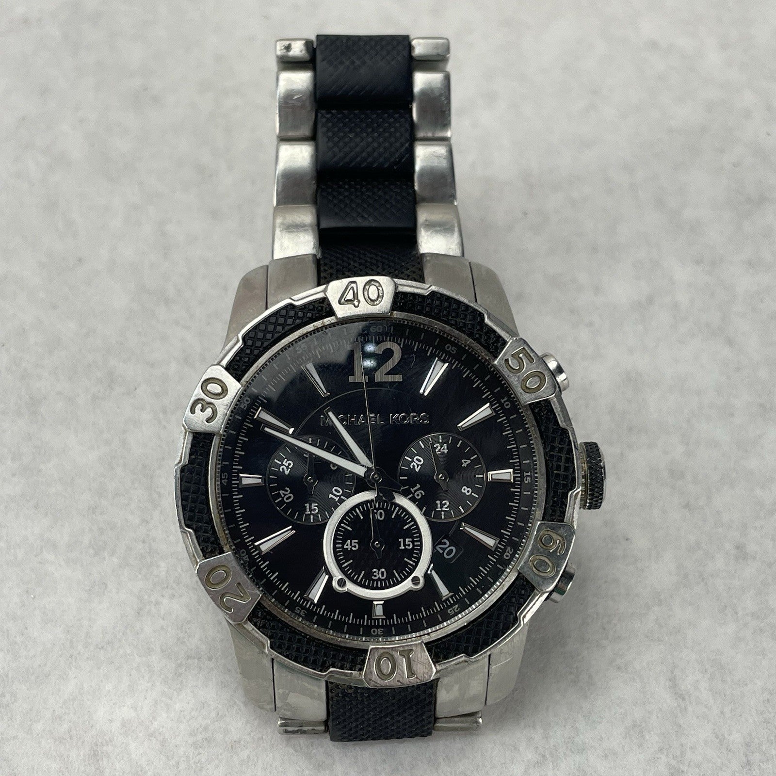 Michael Kors MK-8199 Chronograph Quartz Parts Or Repair Not Ticking1