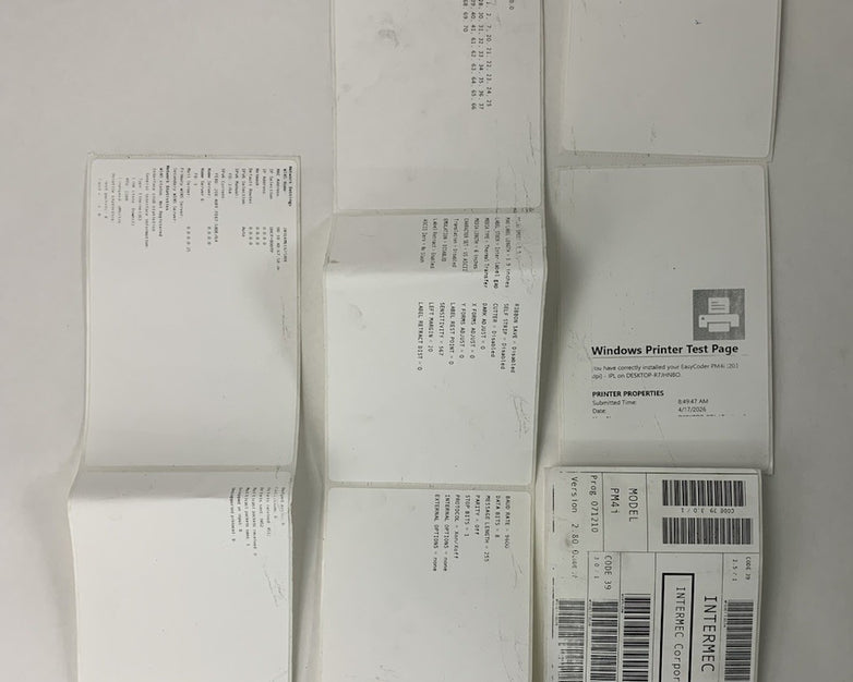 Intermec PM4i 203dpi IPL Thermal Label Printer - Tested Missing Front Door