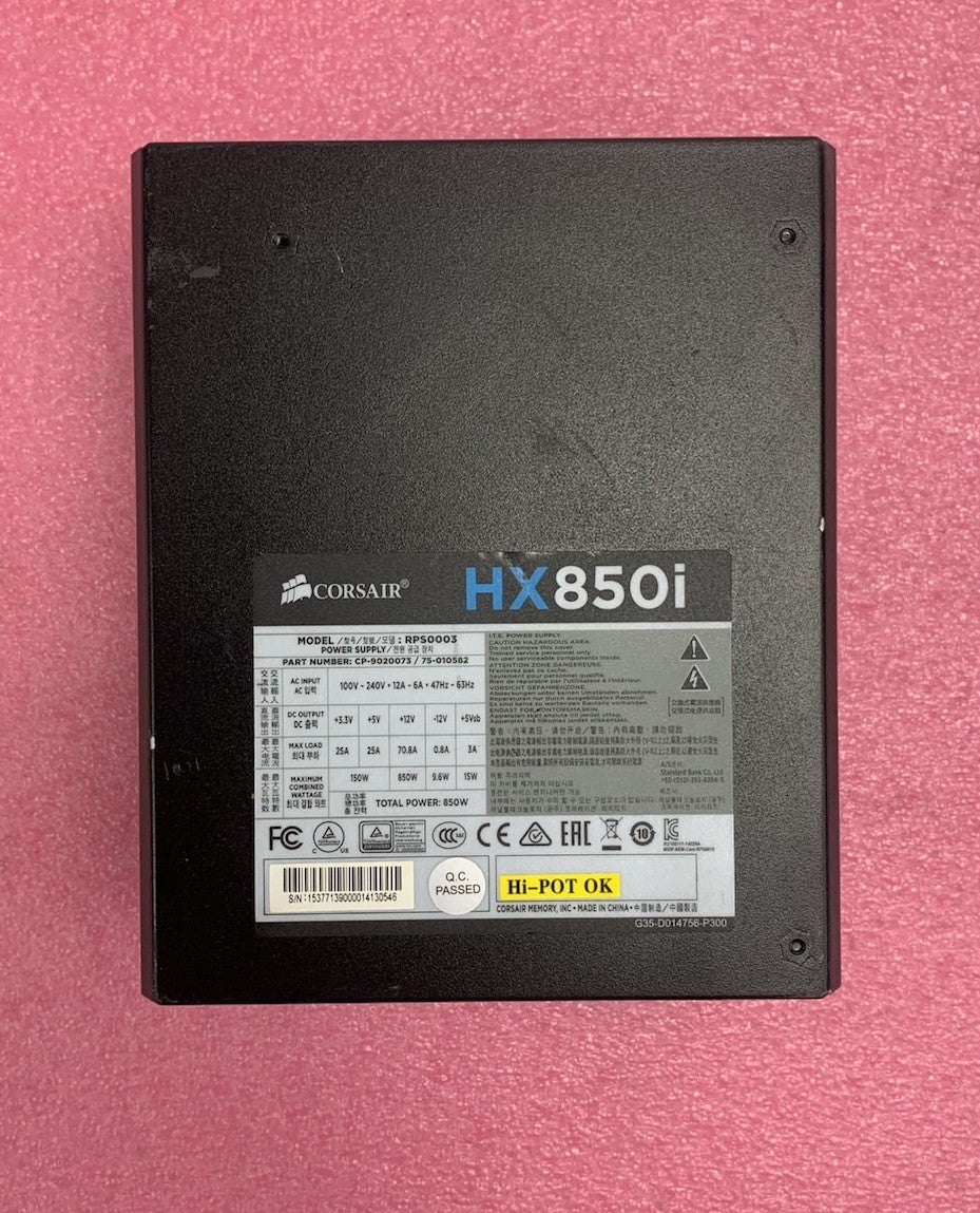 Corsair HX850i RPS0003 CP-9020073 850W Power Supply - No Cables5