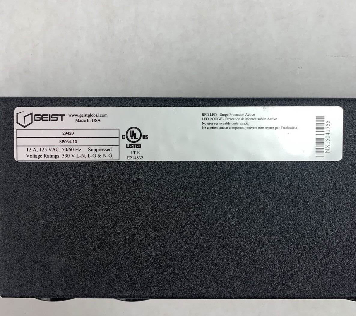 Geist 29420 SP064-10 6-Outlet Power Distribution Unit9