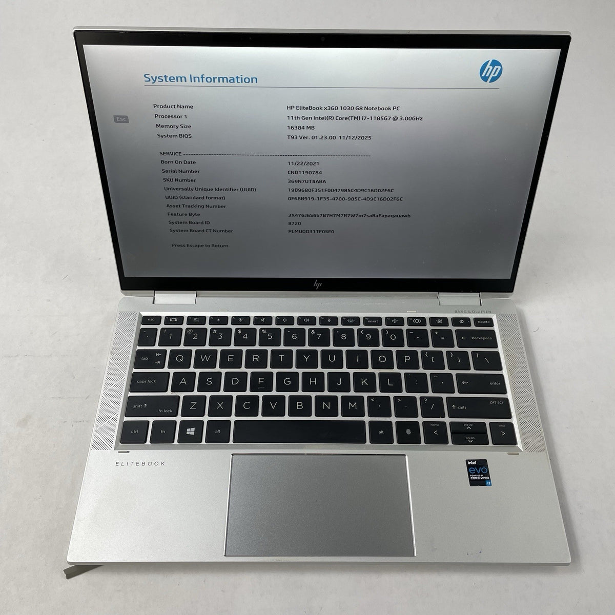 HP EliteBook x360 1030 G8 13.3" i7-1185G7 3.0GHz 16GB RAM No SSD/AC/OS/Batt-READ2