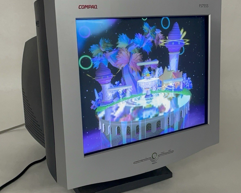 Compaq FS7555 17" CRT Monitor Tested Working
