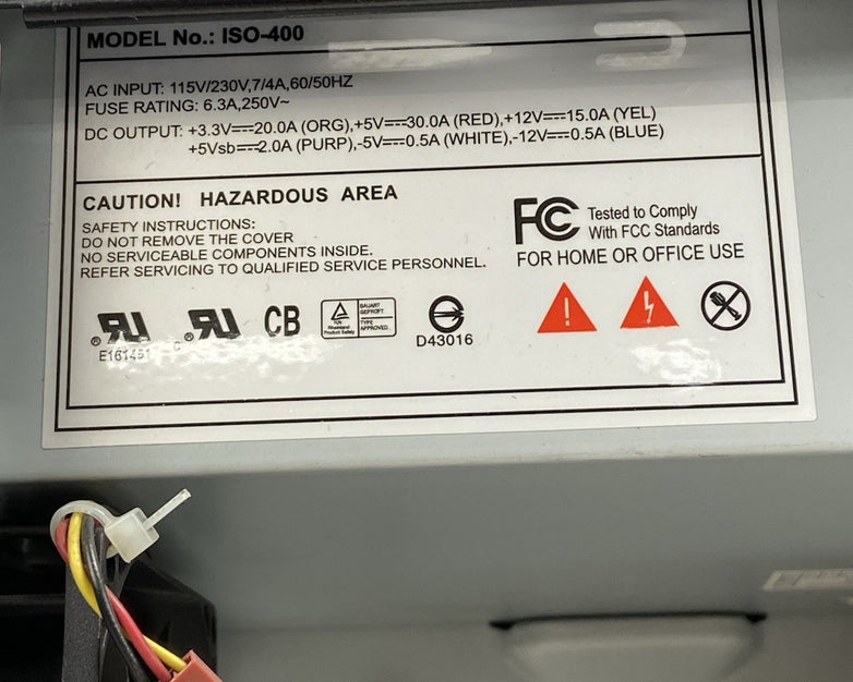 Unbranded ATX Mid Tower Computer Case World Wide ISO-400 400W PSU