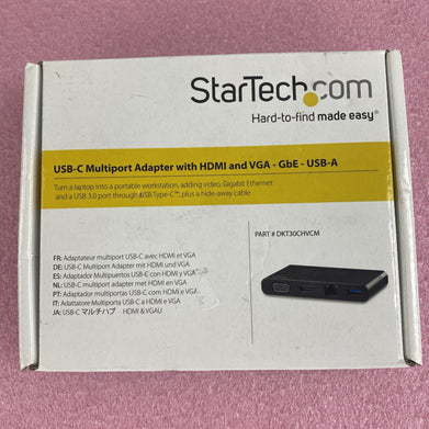 SmartTech DKT30CHVCM USB-C Multiport Adapter W/ HDMI and VGA - GbE-USB-A
