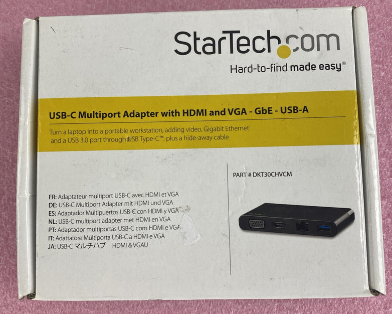 SmartTech DKT30CHVCM USB-C Multiport Adapter W/ HDMI and VGA - GbE-USB-A