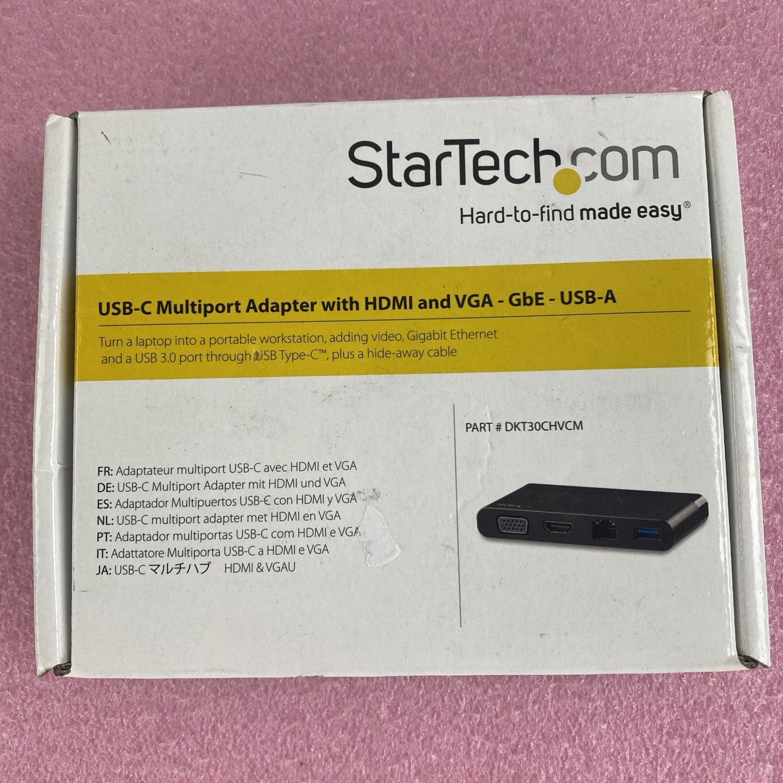 SmartTech DKT30CHVCM USB-C Multiport Adapter W/ HDMI and VGA - GbE-USB-A1
